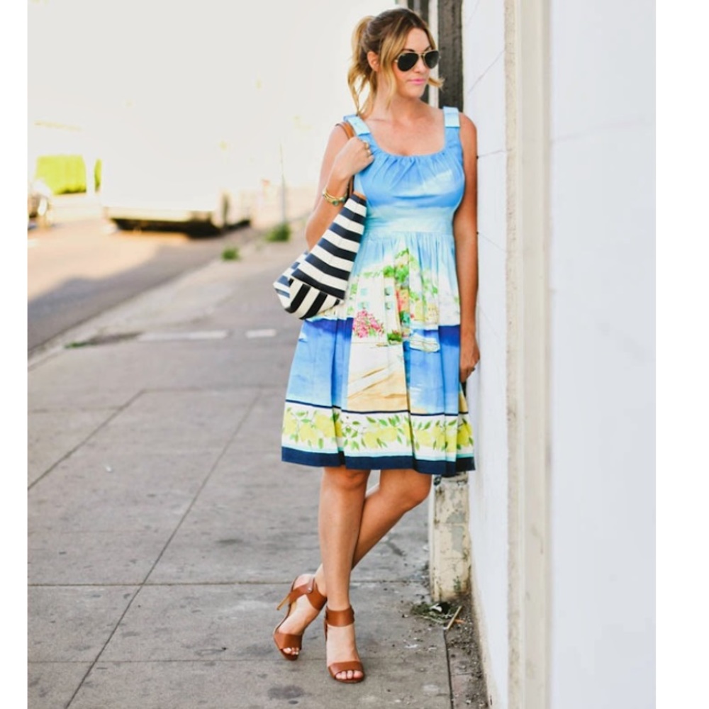 SOLD***Kate Spade 'Elza' Dress Capri Landscape Lemons! - Picture 6 of 9
